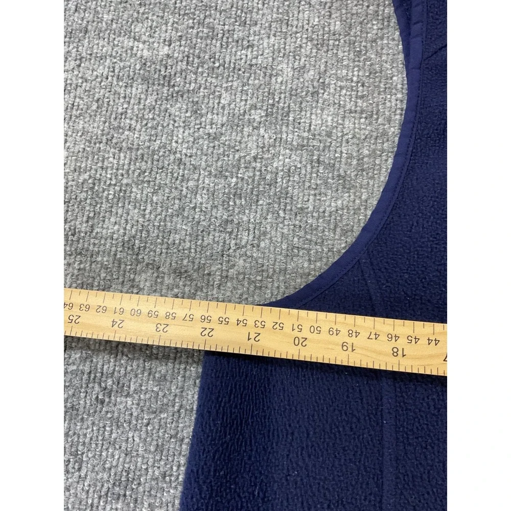 LL Bean Fleece Vest Mens Large Navy Blue Full Zip Outdoor Hiking Casual Jacket
